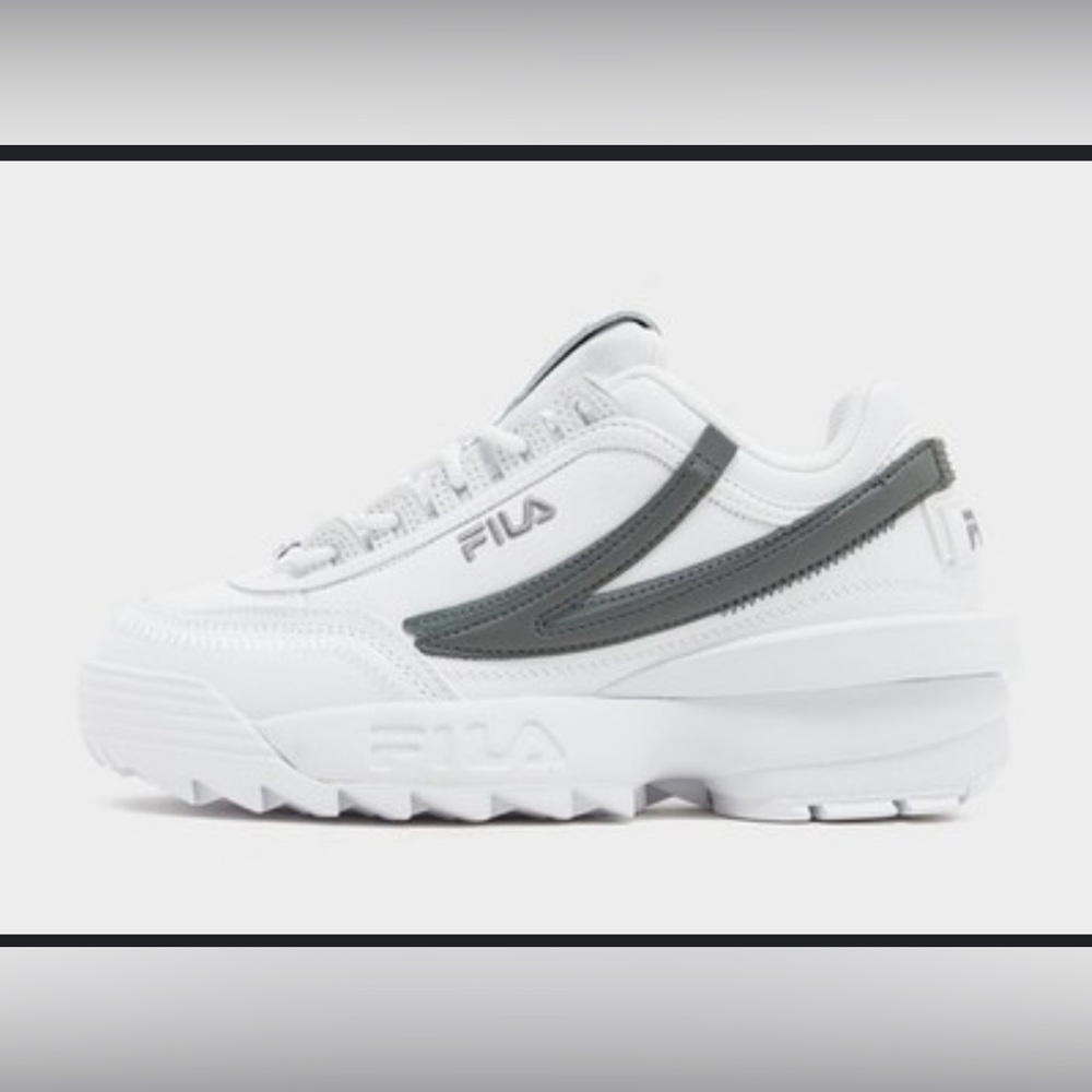 Fila White and Gray Athletic Shoes